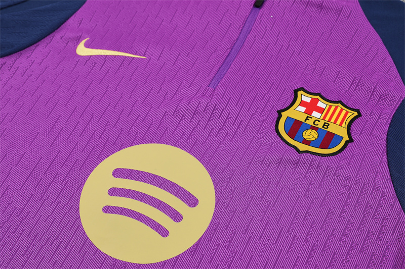 2025/2026 Barcelona Half-Pull Purple Training Suit