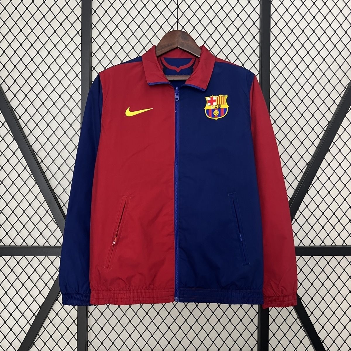 2024/2025 Barcelona(Red and Blue)Double-sided Windbreaker Football Jersey
