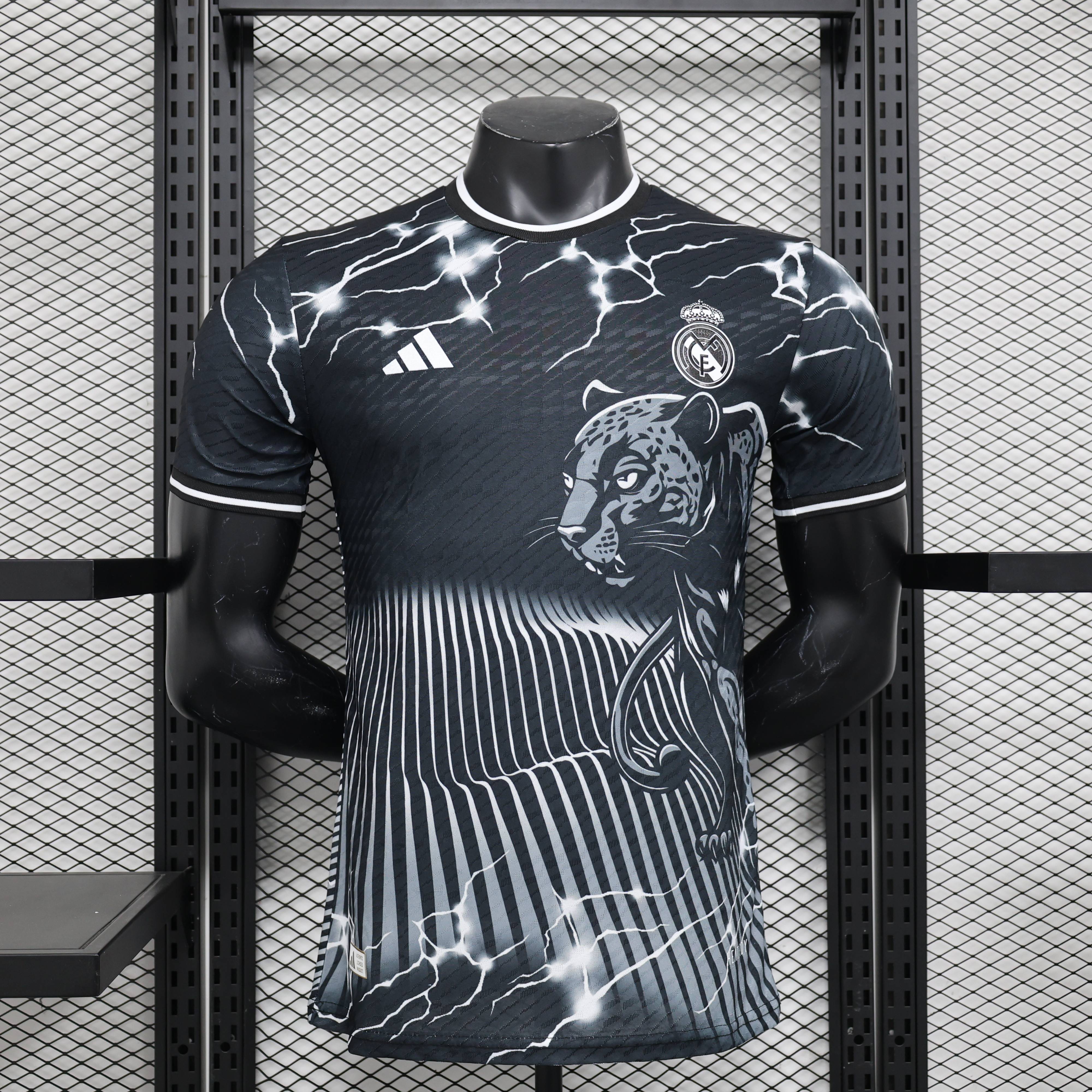 2024/2025 Real Madrid Black Leopard Special Edition Football Jersey For Player Version