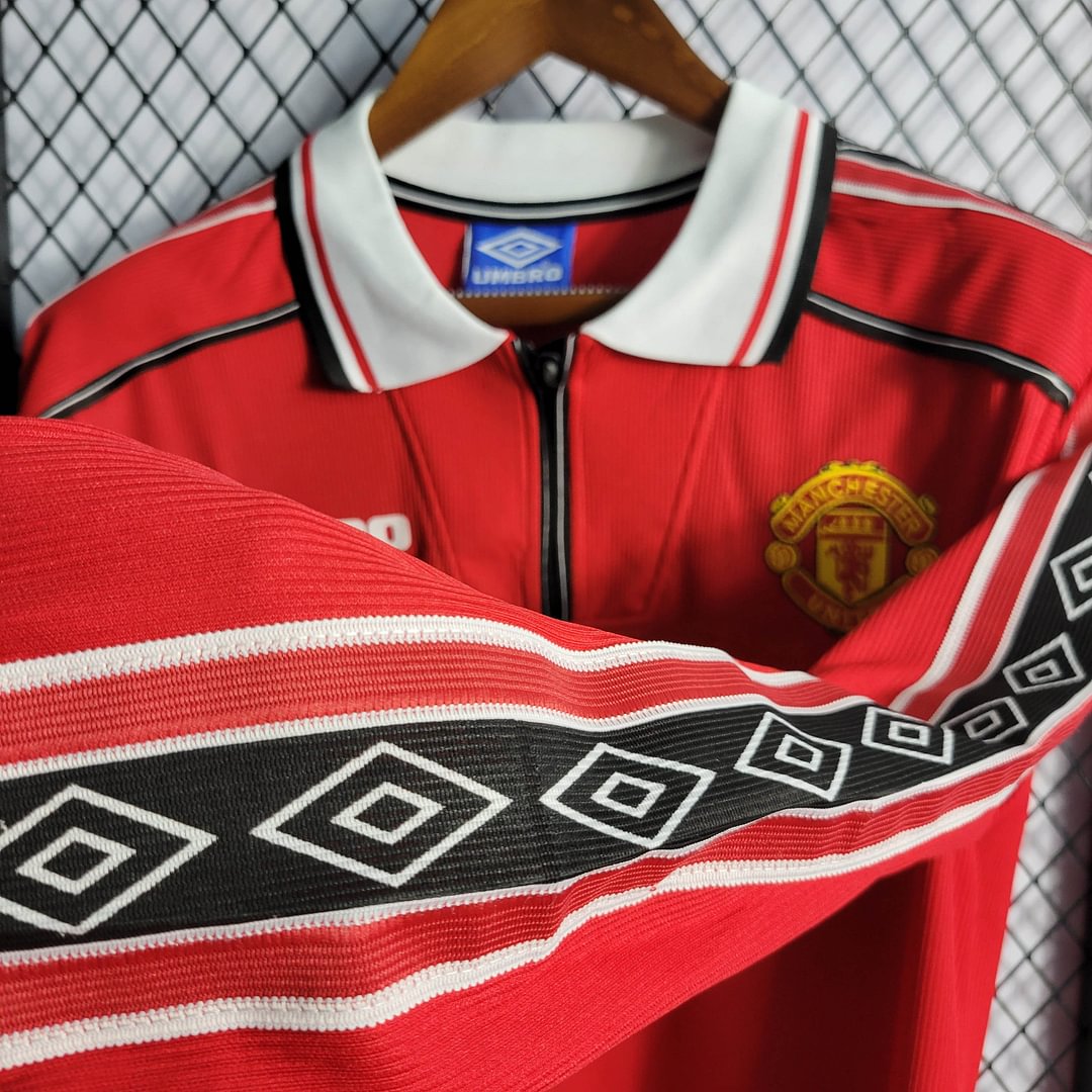 1998/1999 Manchester United Retro Long Sleeve Home Football Shirt