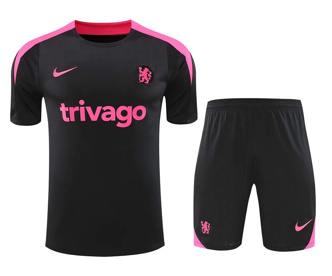 2024/2025 Chelsea Black Pre-Match Football Shirt For Player Version