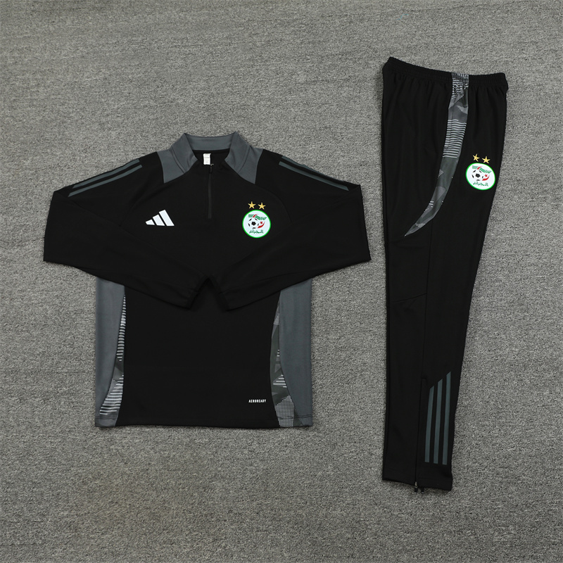 2024/2025 Algeria Black Half-Pull Training Suit Player Edition Jersey