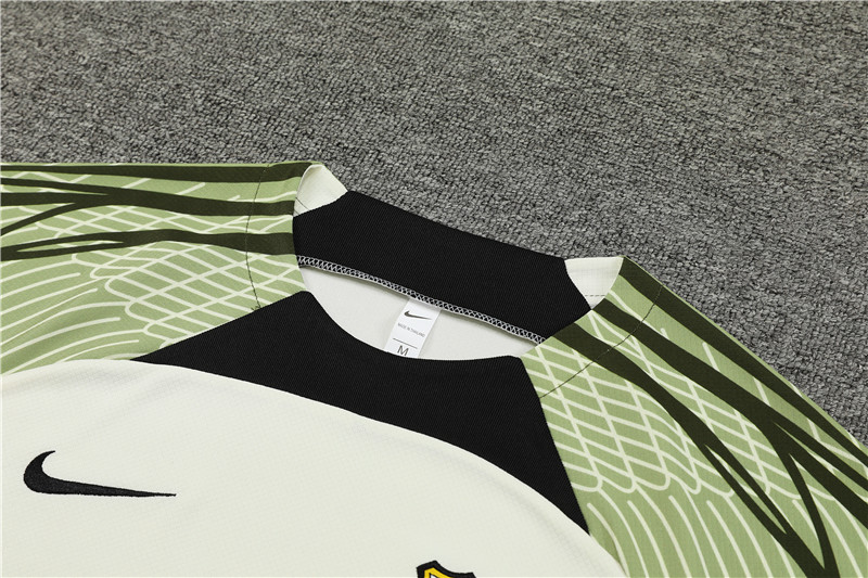 2025/2026 Barcelona White Green Training Wear Suit Shirt