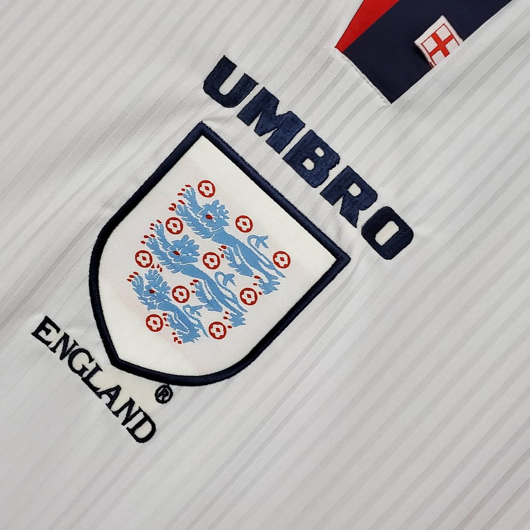 1998 England Retro Long Sleeve Home Football Shirt
