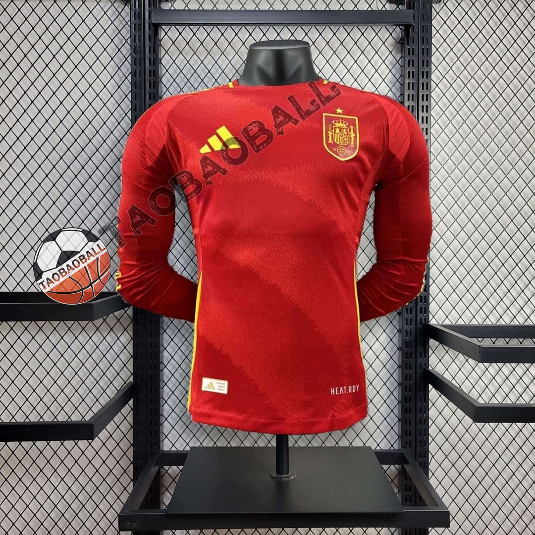 2024 Spain Long Sleeve Home Football Shirt( Player Version )