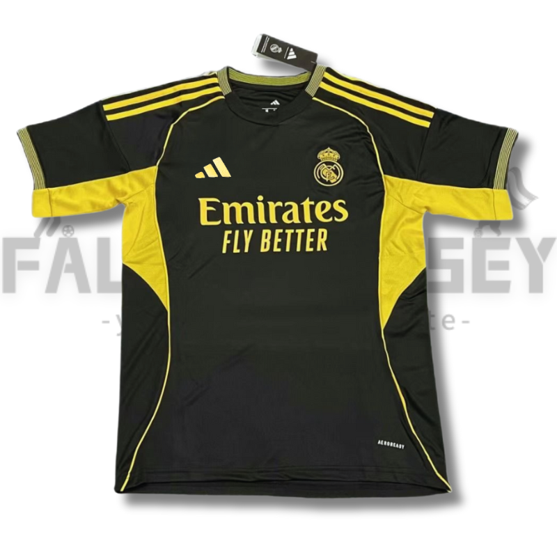 2025/2026 Real Madrid Black Gold training Football Jersey(Fans version)