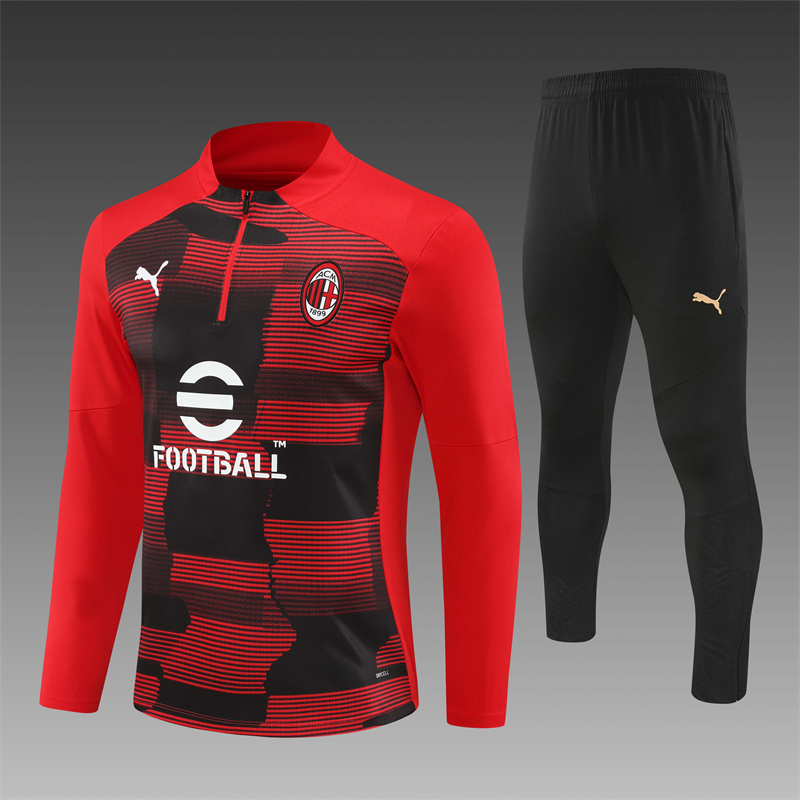 2024/2025 AC Milan Red Camouflage Training Suit Football Shirt