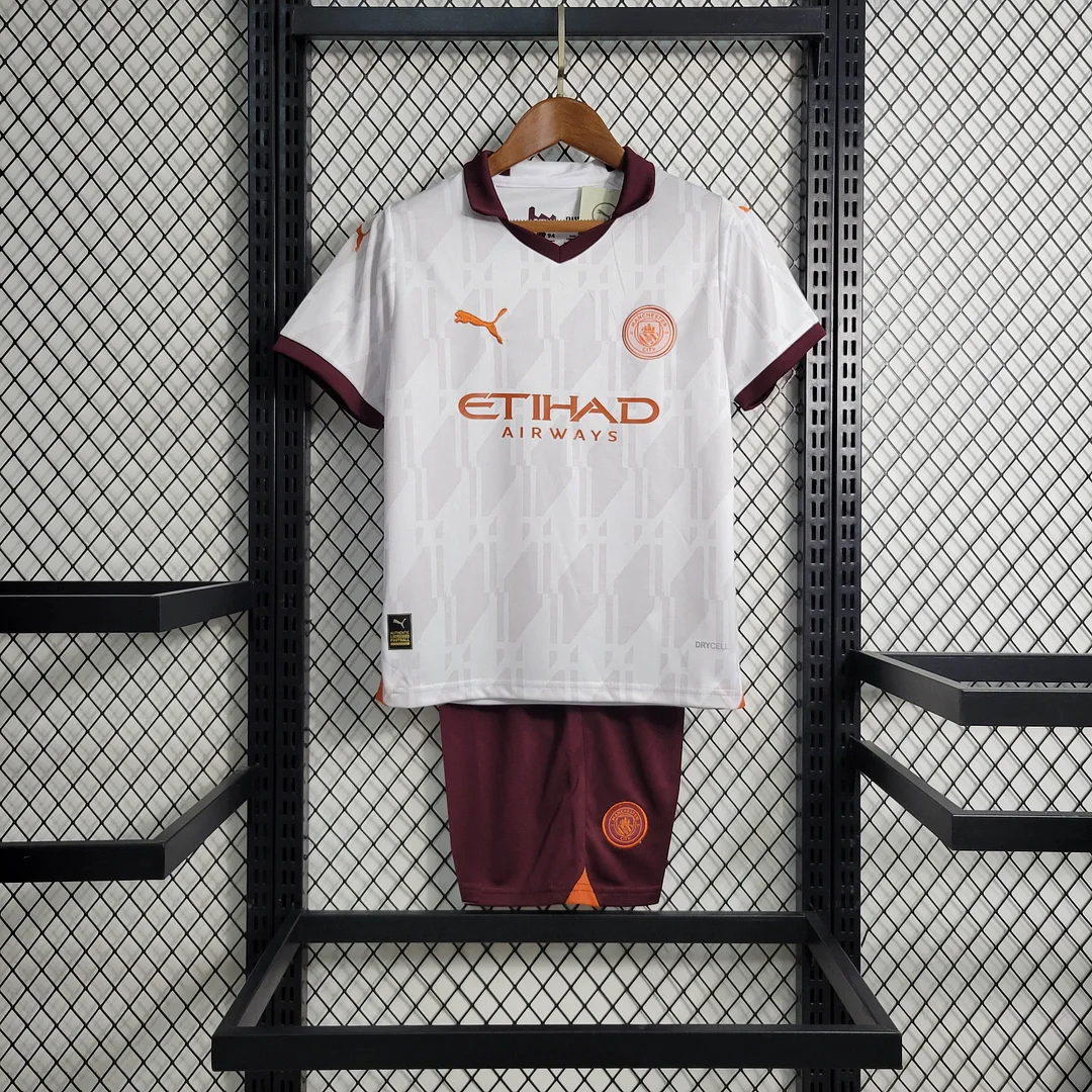 2023/2024 Manchester City Away Football Shirt Kids Size