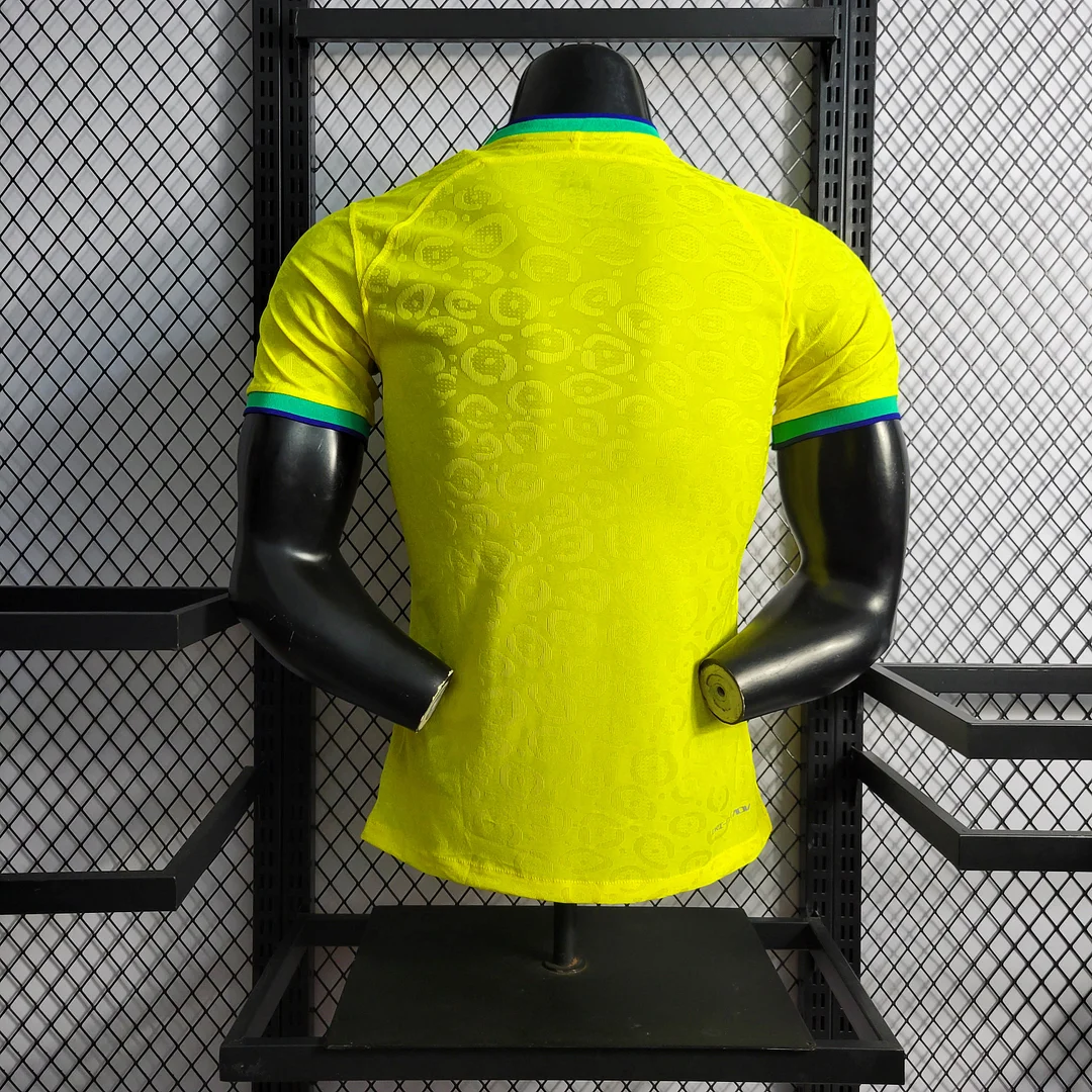 1:1 copy top quality 2022 Player Version Brazil Home Football Shirt