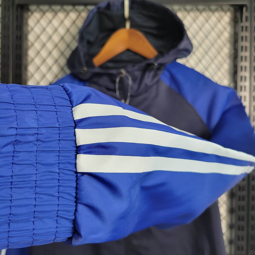 2023/2024 Manchester United Trench Coat Blue Football Jersey