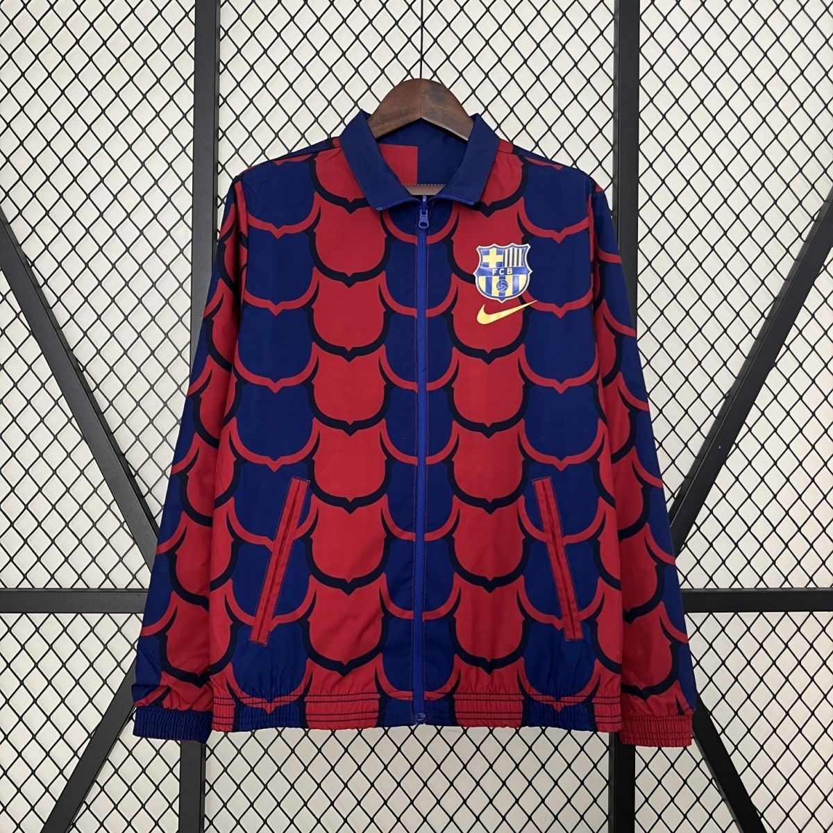 2024/2025 Barcelona(Red and Blue)Double-sided Windbreaker Football Jersey