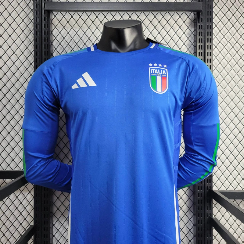 2024 Italy Long Sleeve Home Football Shirt(Player Version )