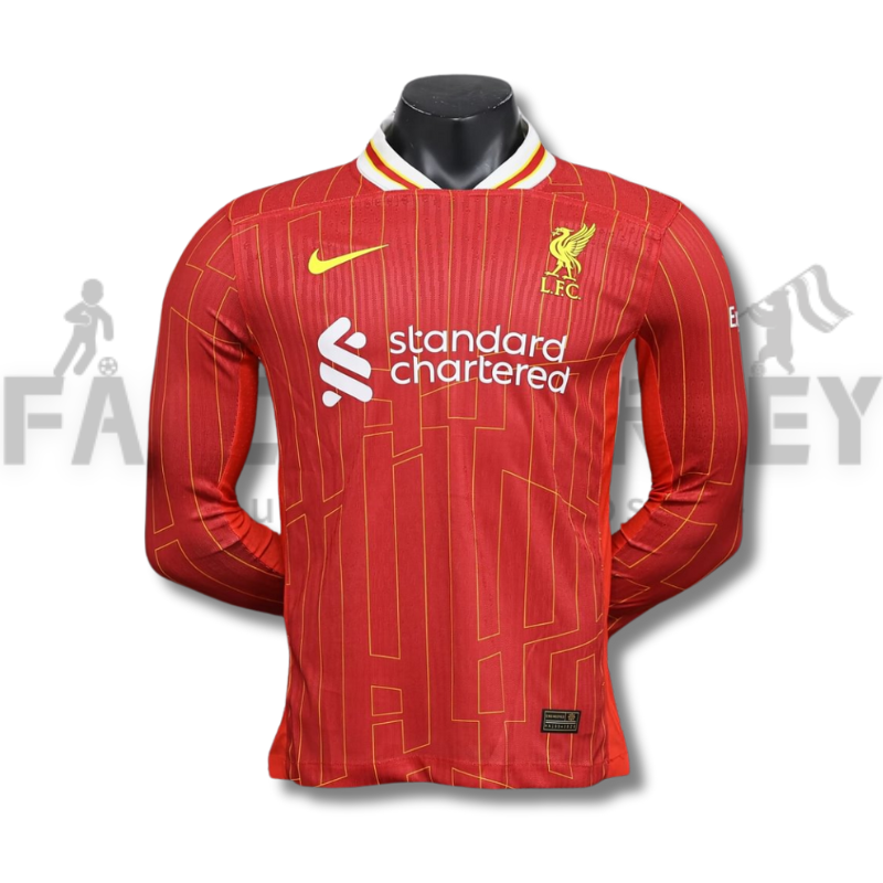 2024/2025 Liverpool Home Long Sleeve Football Shirt(Player Version)