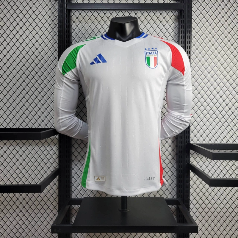 2024 Italy Long Sleeve Away Football Shirt(Player Version )