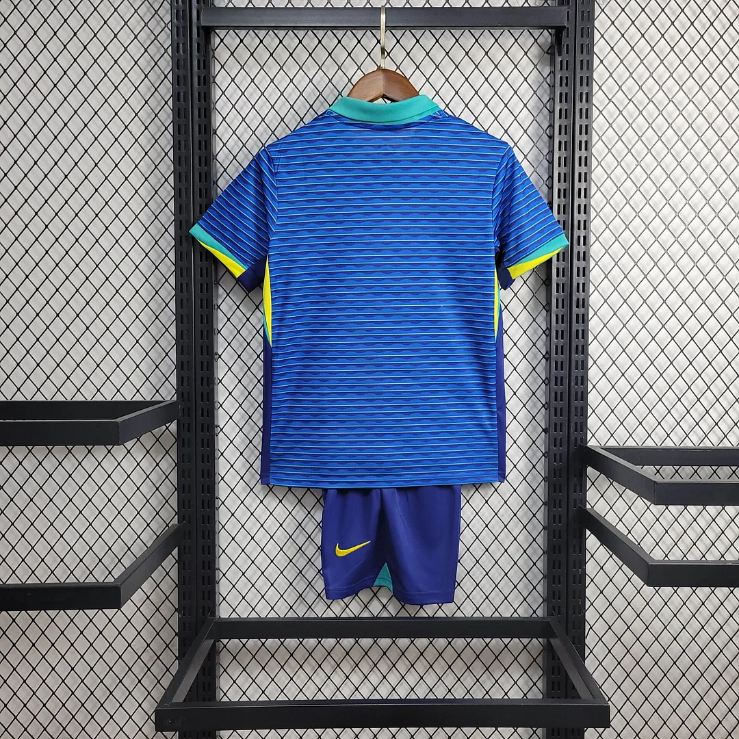 2024 Brazil Away Football Shirt Kids