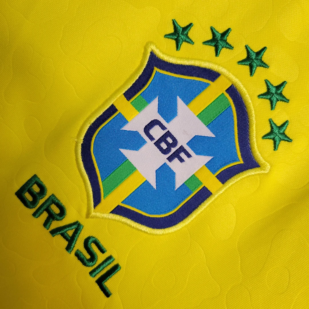 2022 Brazil Long Sleeve Home Football Shirt