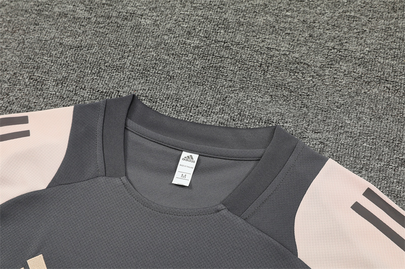 2024/2025 Real Madrid Grey And Pink Purple Training Wear Suit Shirt