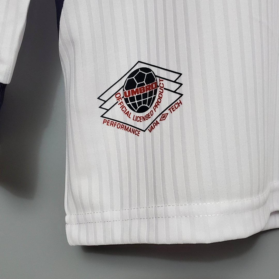 1998 England Retro Long Sleeve Home Football Shirt
