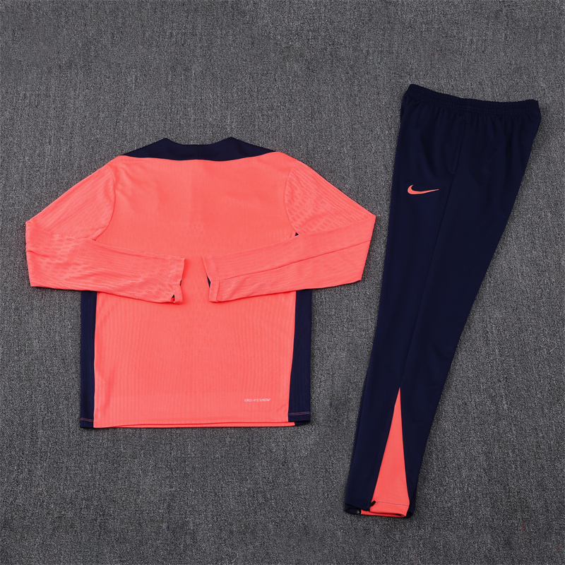2024/2025 Barcelona Half-Pull orange Training Suit
