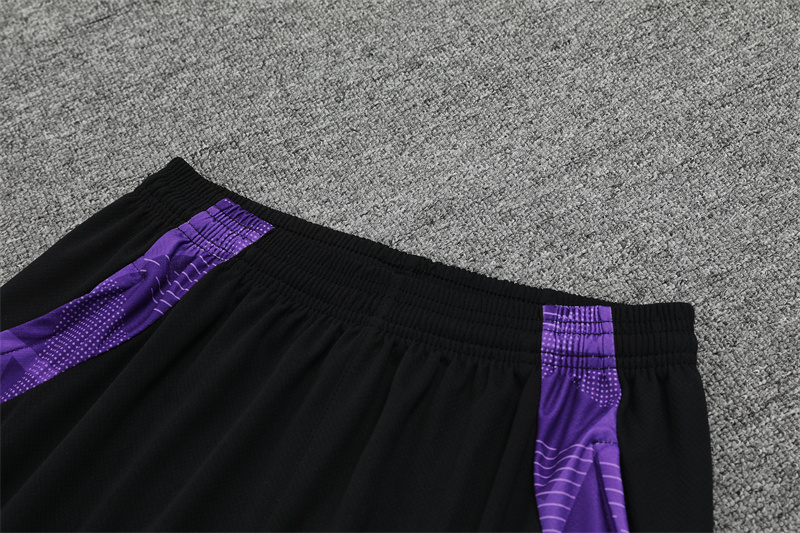 2024/2025 Real Madrid Black And Purple Training Wear Suit Shirt