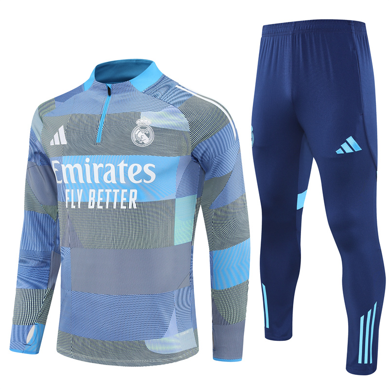 20255/2026 Real Madrid Long Zipped Jacket Training Suit