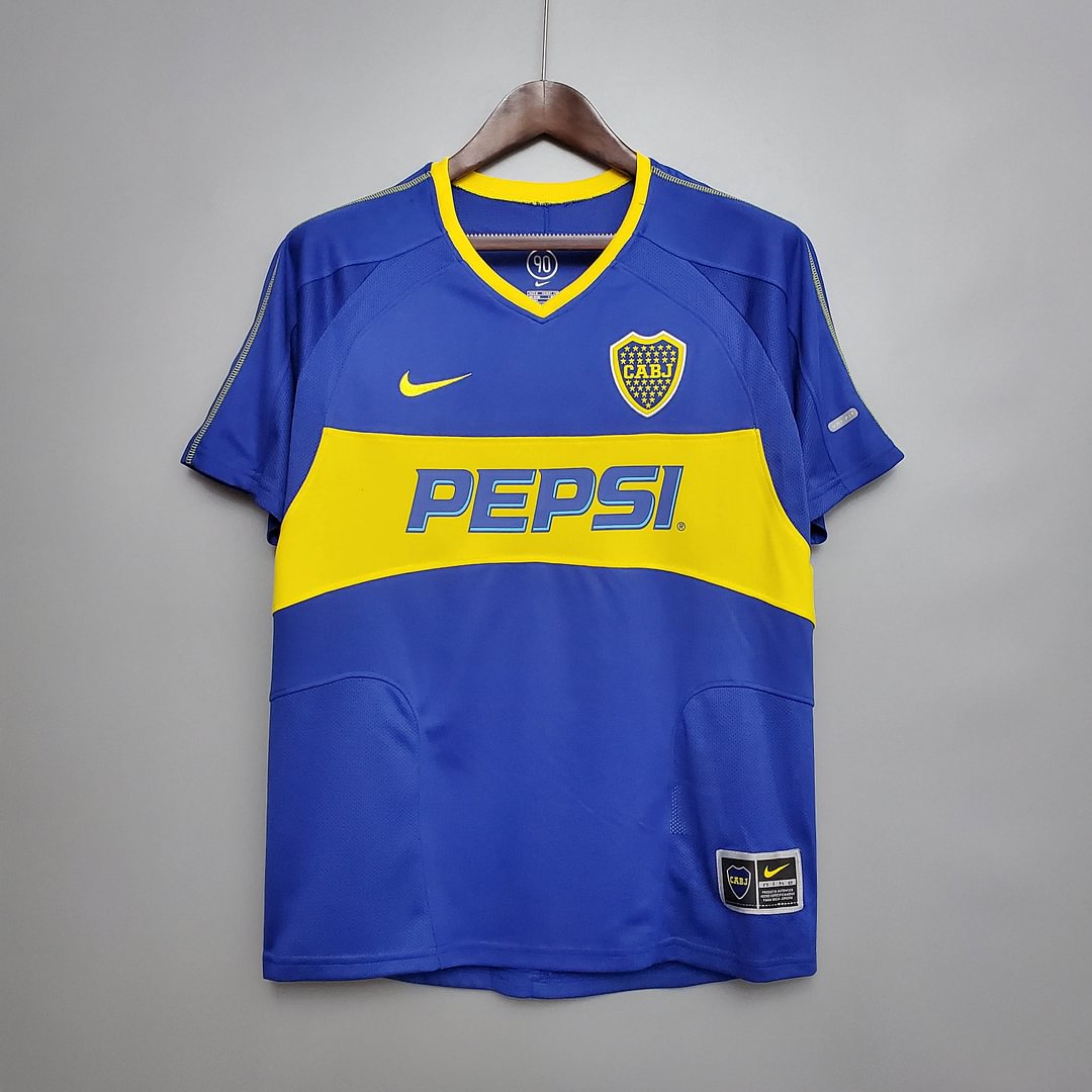 2003/2004 Retro Boca Juniors Home Football Shirt(Fans version)