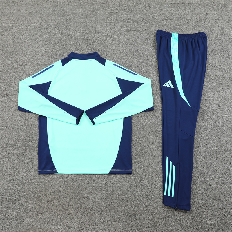 2024/2025 Arsenal Light Blue Half-Pull Training Suit Player Edition