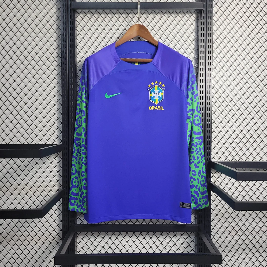 2023 Brazil Long Sleeve Away Football Shirt