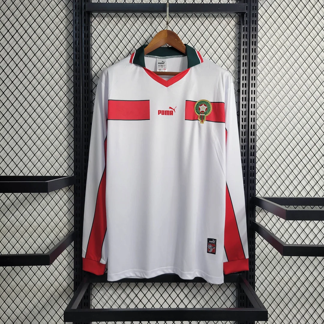 1998 Retro Long Sleeve Morocco Away Football Shirt