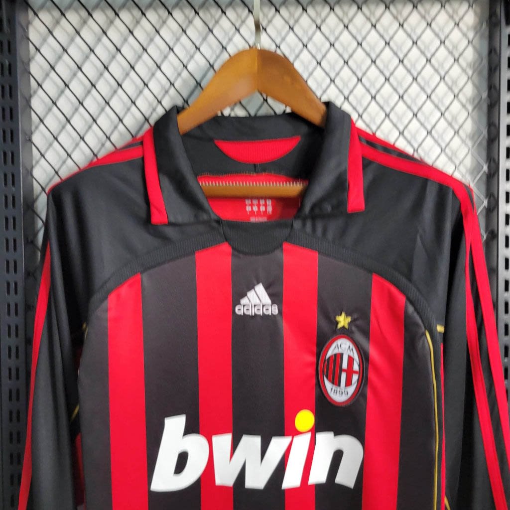 2006/2007 AC Milan Retro Long Sleeve Home Football Shirt