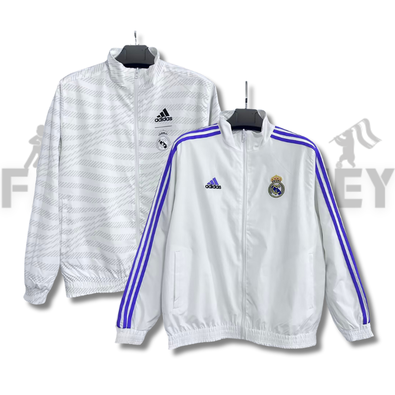 2025/2026 Real Madrid Reversible Windbreaker( White)Football Shirt
