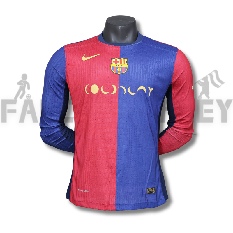 2024/2025 Barcelona Home Long Sleeve Jersey(Player Edition)