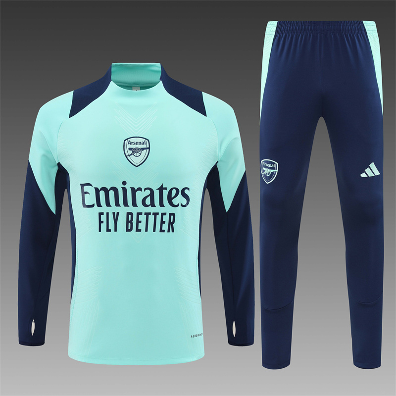 2024/2025 Arsenal Light Blue Half-Pull Training Suit Player Edition
