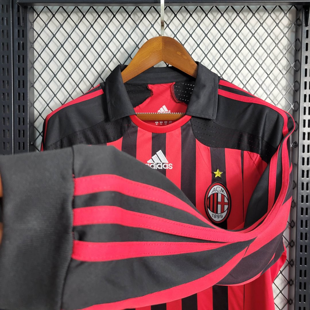 2007/2008 AC Milan Retro Long Sleeve Home Football Shirt