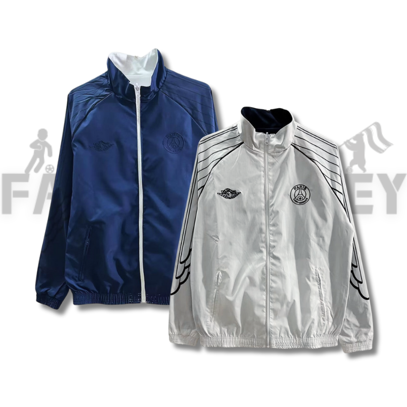 2025/2026 Paris Saint-Germain (Blue-White) Double-sided Windbreaker Football Jersey