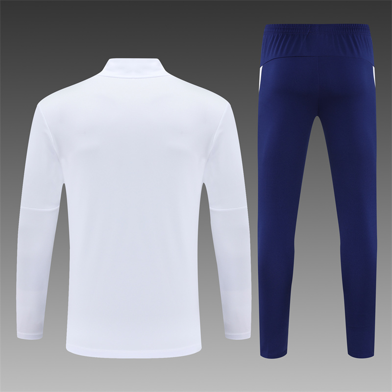 2025/2026 Portugal Half-Pull Training Suit White Football Shirt