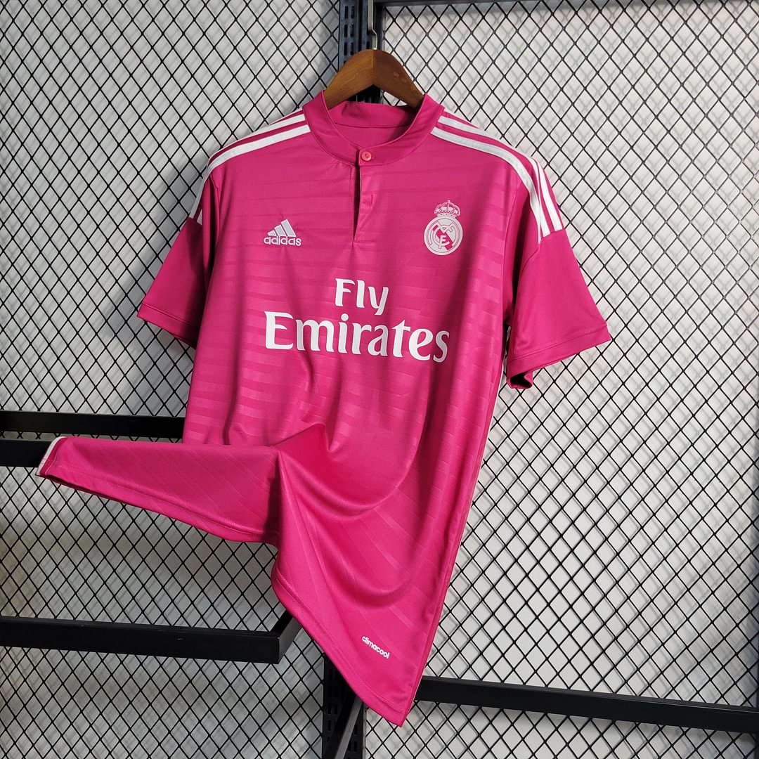 2014/2015 Real Madrid Rose Red Retro Away Football Shirt
