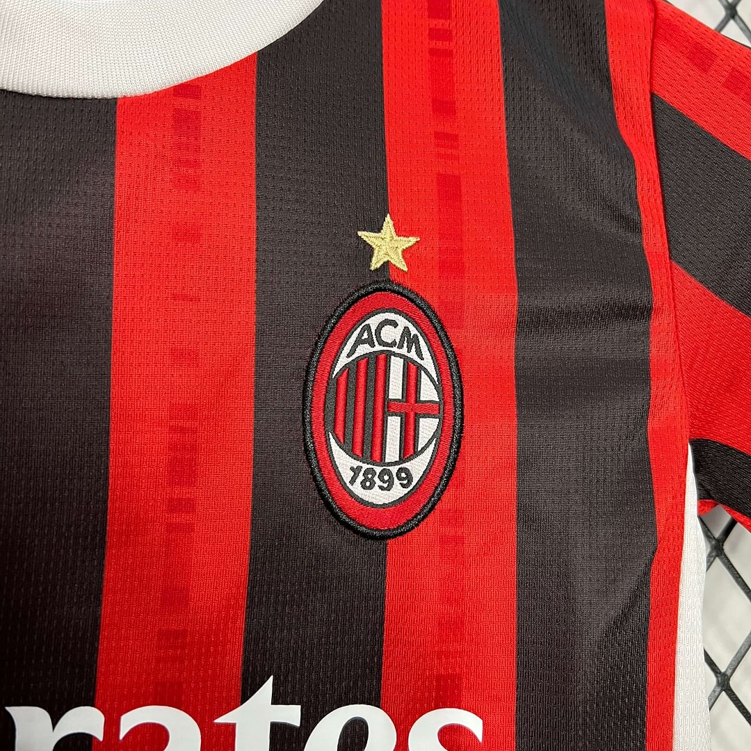 2024/2025 AC Milan Home Football Shirt Kids