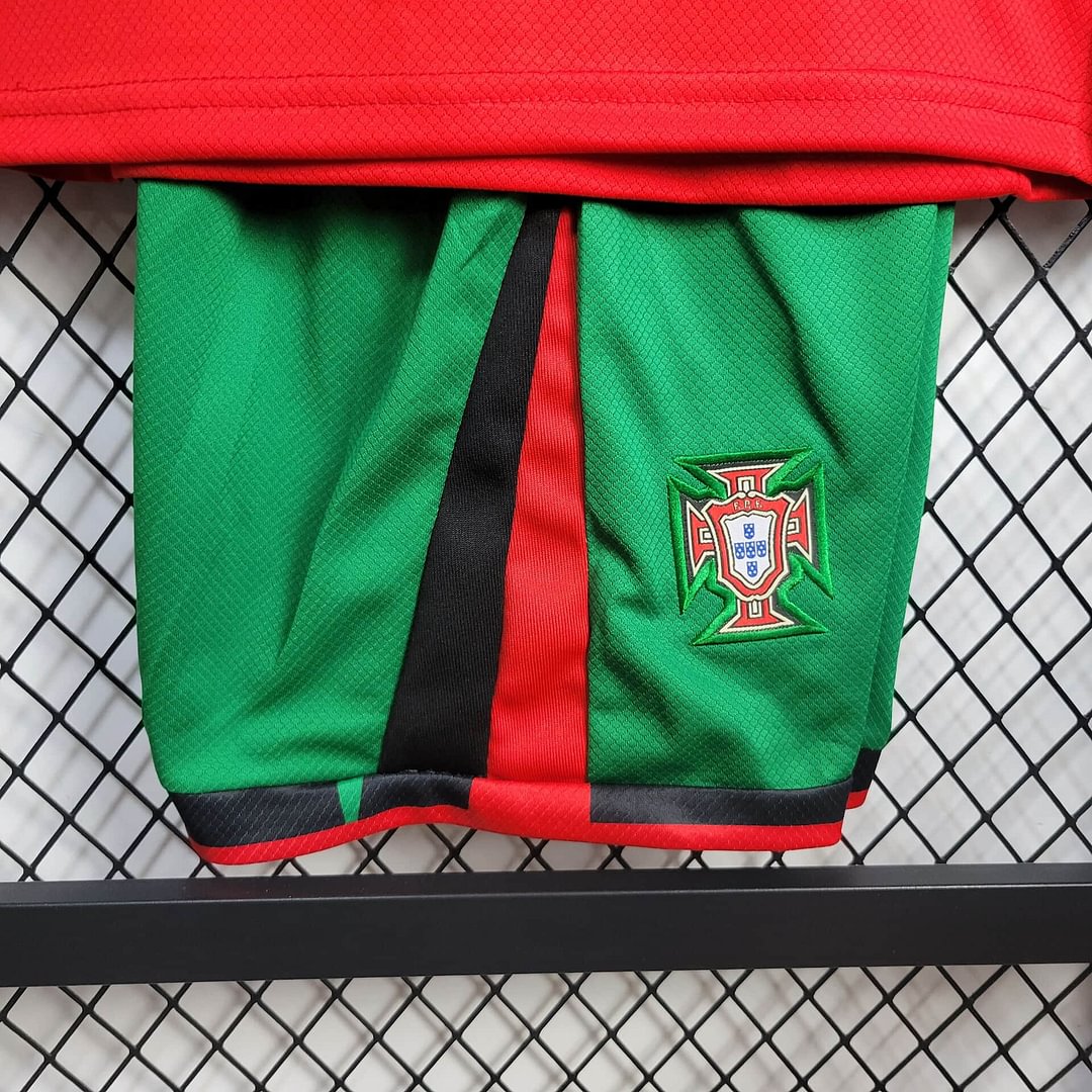 2024/2025 Long Sleeve Portugal Home Football Shirt Kids