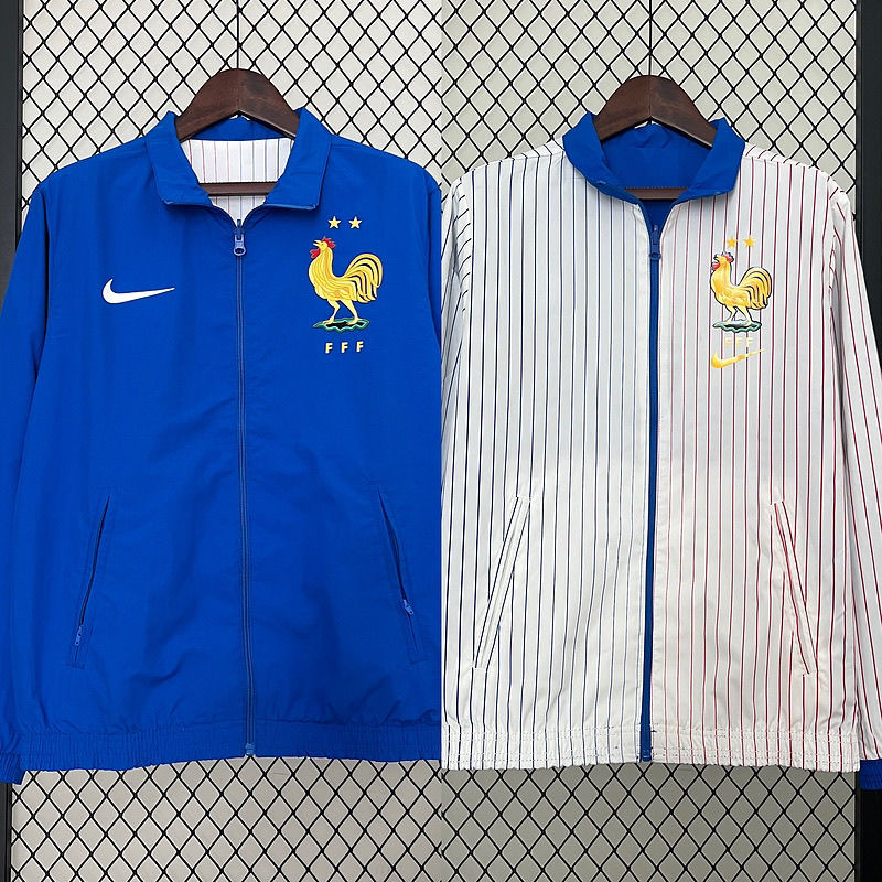 2024/2025 France Reversible Windbreaker(blue)Football Shirt