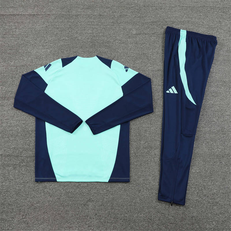 2024/2025 Arsenal Light Blue Half-Pull Training Suit Player Edition
