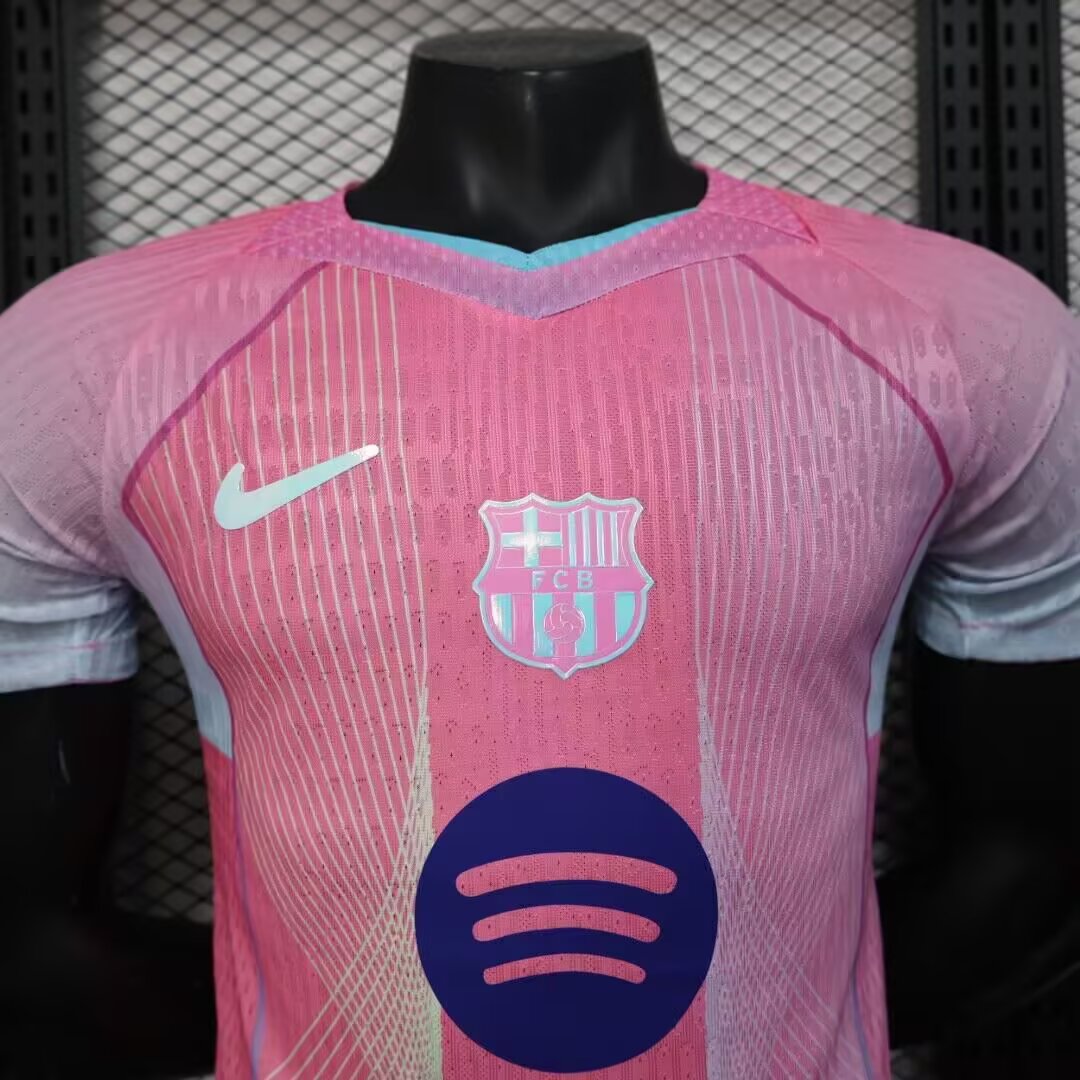 25/26 Barcelona Pink Special Edition Football Jersey( Player Edition )