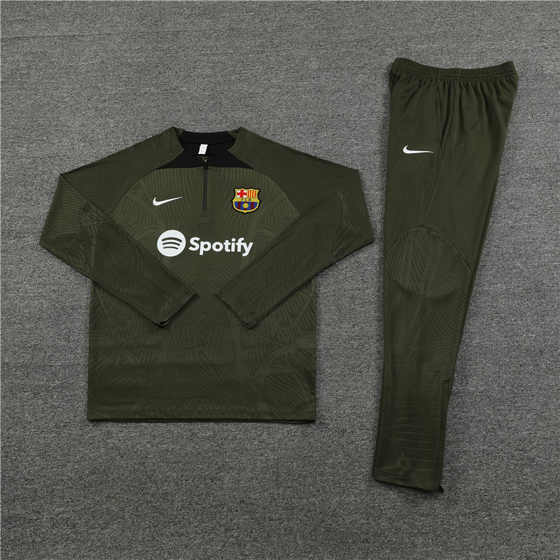 2025/2026 Barcelona Green Half-Pull Training Suit