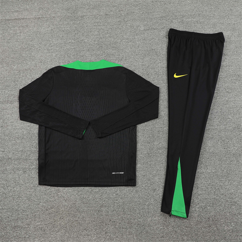 2024/2025 Brazil Black Half Zipper Football Jacket