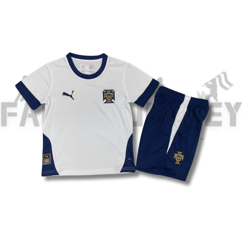 2025/2026 Portugal White Tranning Football Shirt(For Kids)