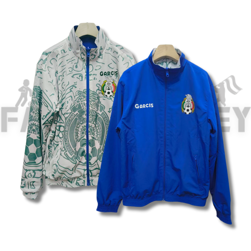 1999/2000 Mexico Retro Reversible Windbreaker(Blue)Football Shirt