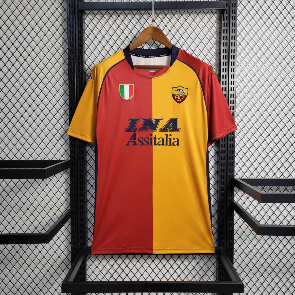 2001/2002 Retro AS Roma European Home Football Shirt ( Fans Edition )