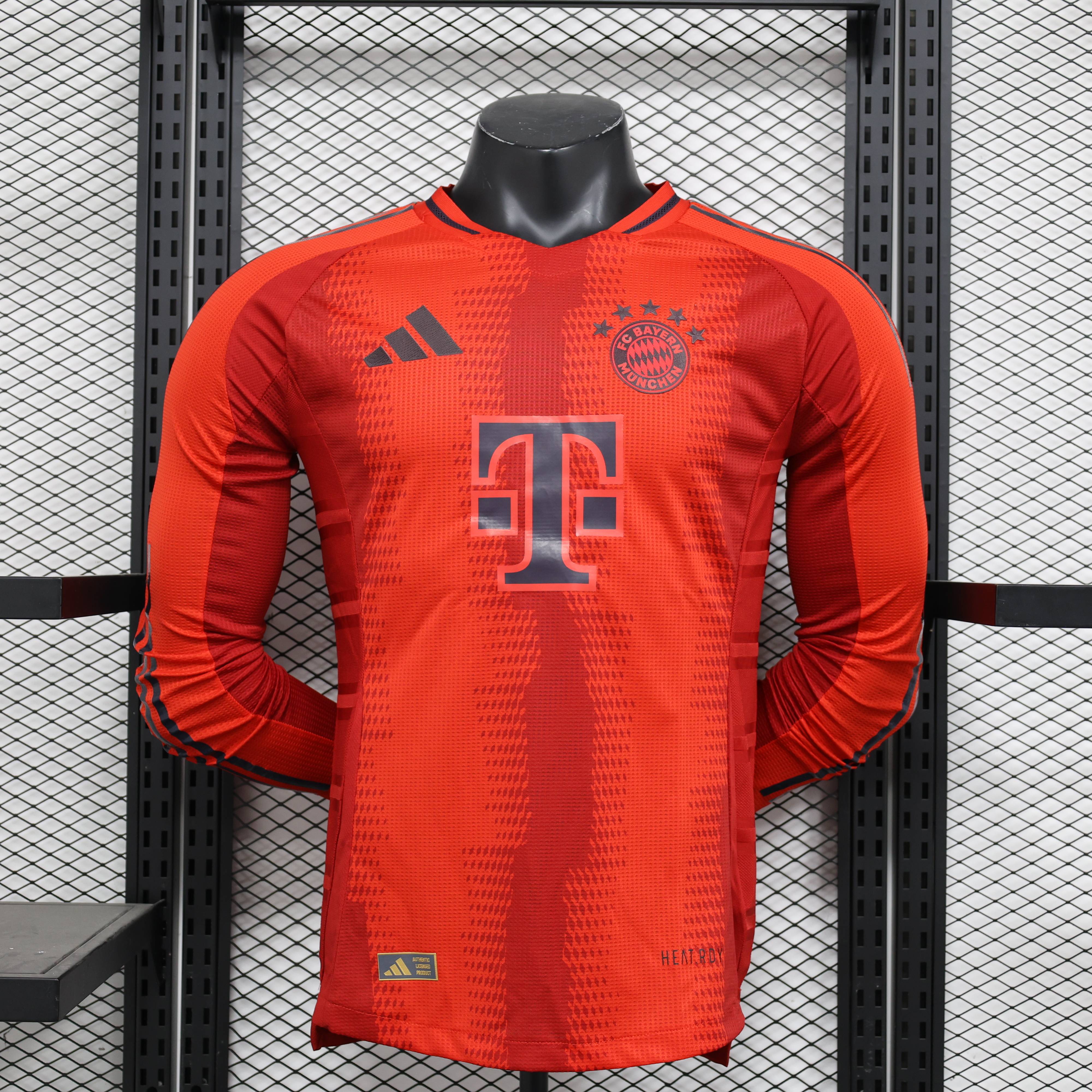 2024/2025 FC Bayern Home Long Sleeve Football Jersey For Player Version