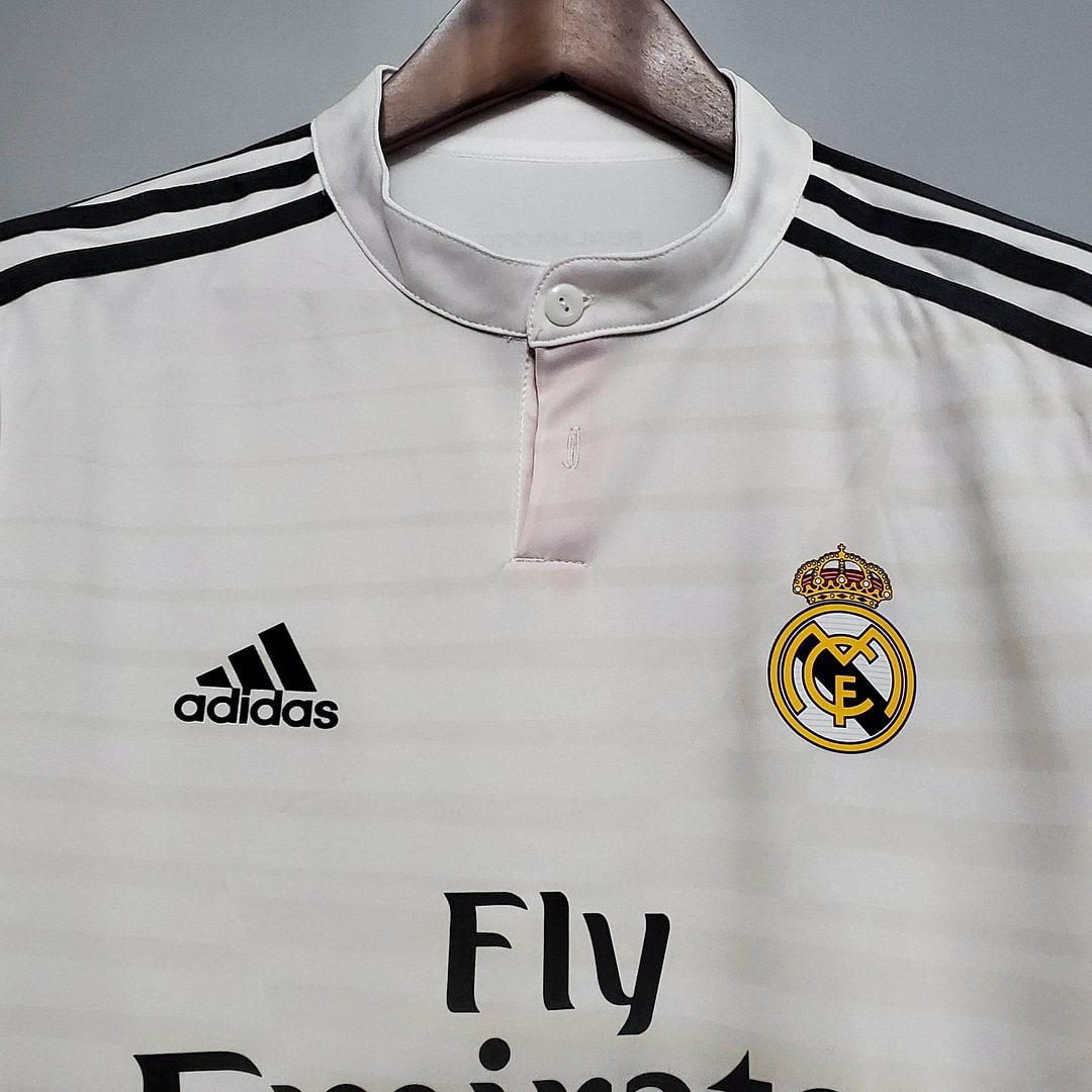 2014/2015 Real Madrid Retro Long Sleeve Home Football Shirt