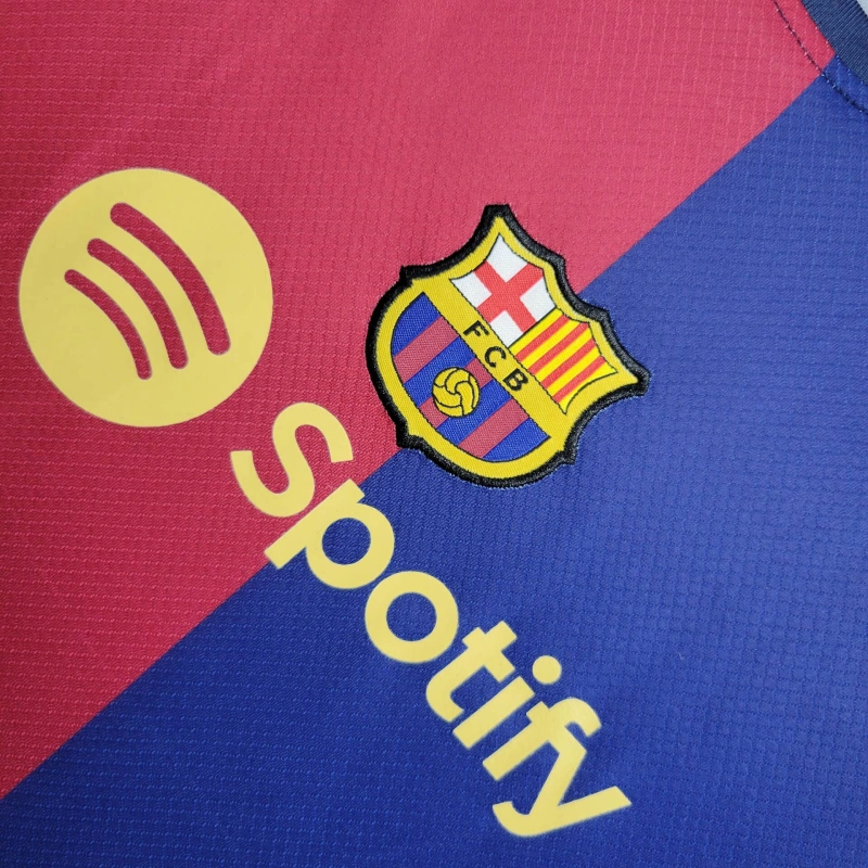 2024/2025 Barcelona Home Football Shirt Kids Size